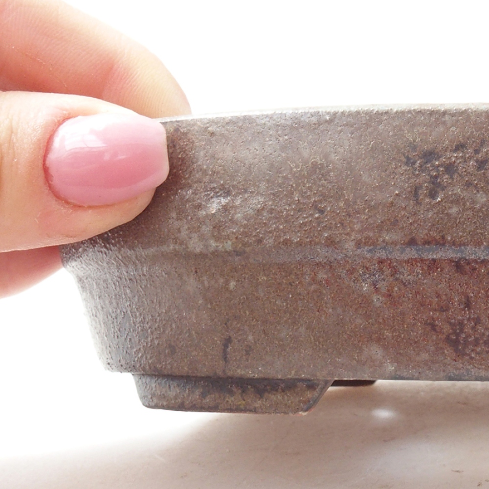 Ceramiczna miska bonsai 13,5 x 10,5 x 3,5 cm, kolor brązowy