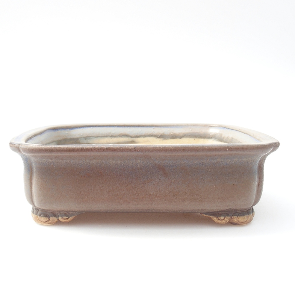 Ceramiczna miska do bonsai 19,5 x 16,5 x 6 cm, kolor niebieski