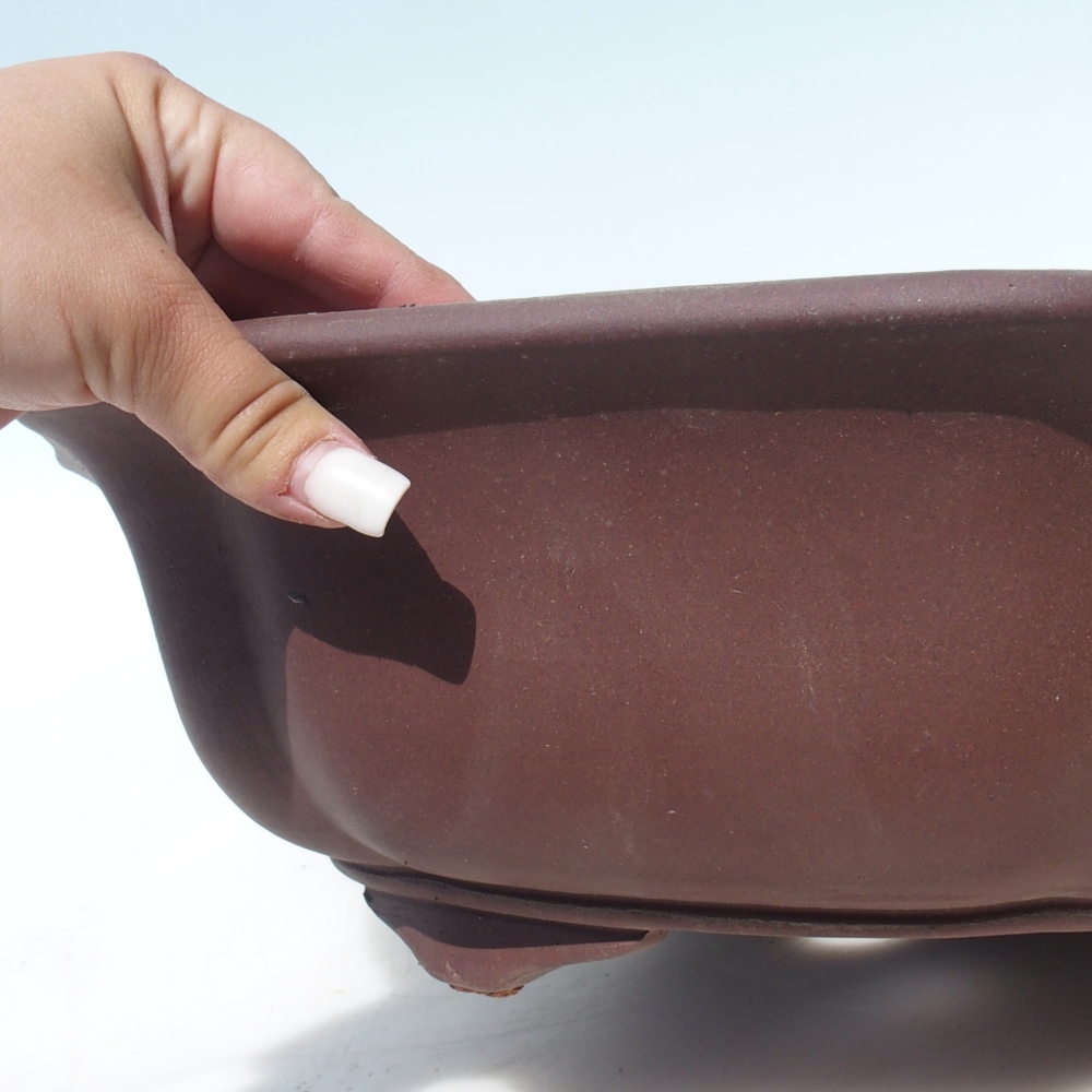 Misa do bonsai 39,5 x 37,5 x 12 cm - brązowa