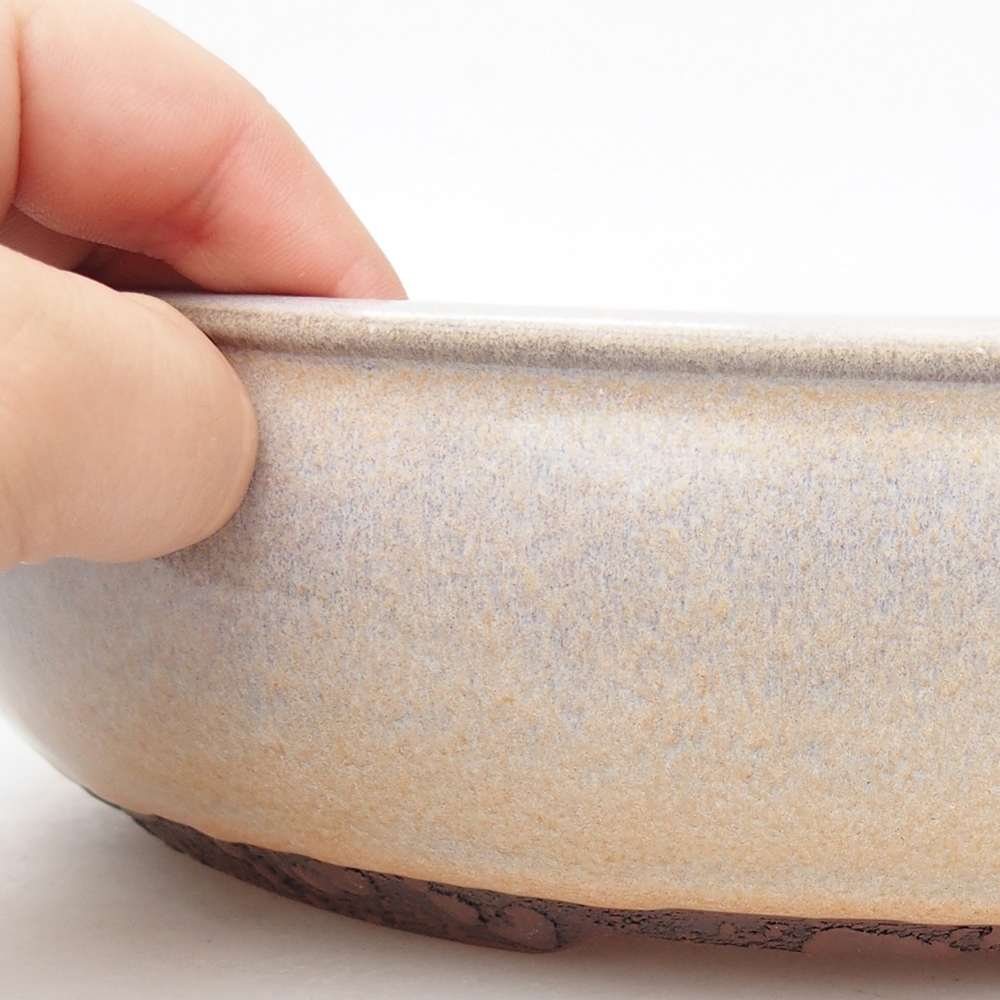 Ceramiczna miska do bonsai 25,5 x 25,5 x 7 cm, szara