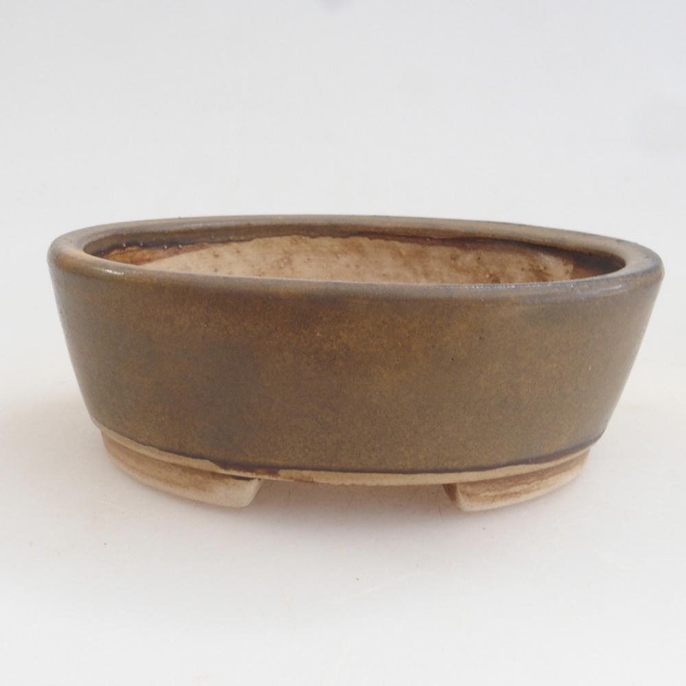 Ceramiczna miska do bonsai 9,5 x 8 x 3 cm, kolor brązowy