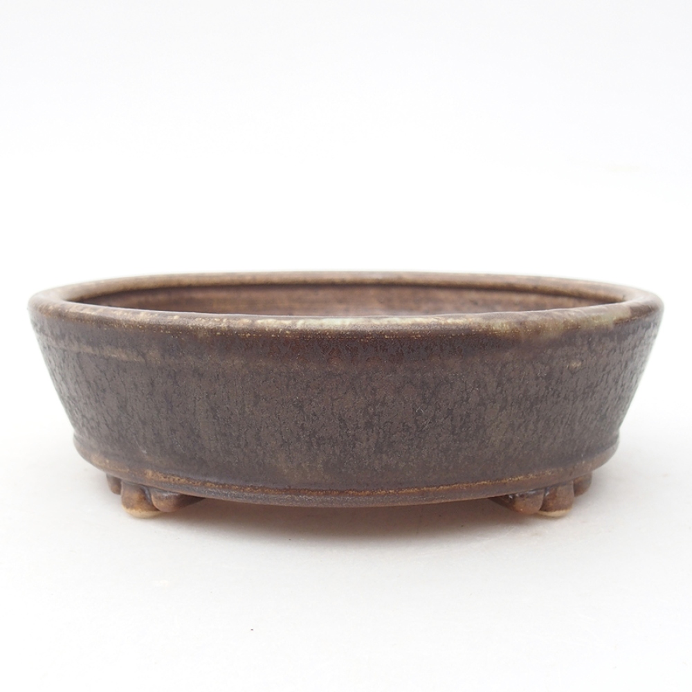 Ceramiczna miska do bonsai 13,5 x 13,5 x 4 cm, kolor brązowy