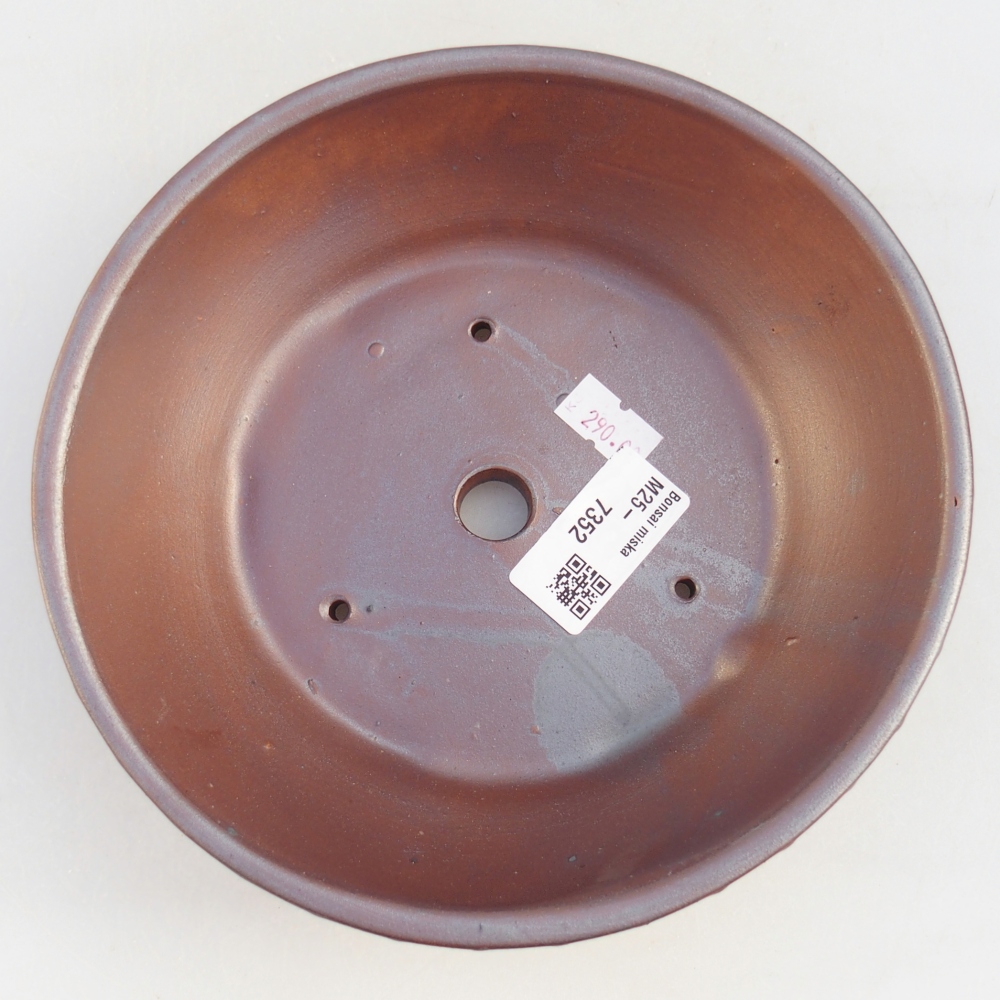 Ceramiczna miska na bonsai 18 x 18 x 5,5 cm, kolor metaliczny