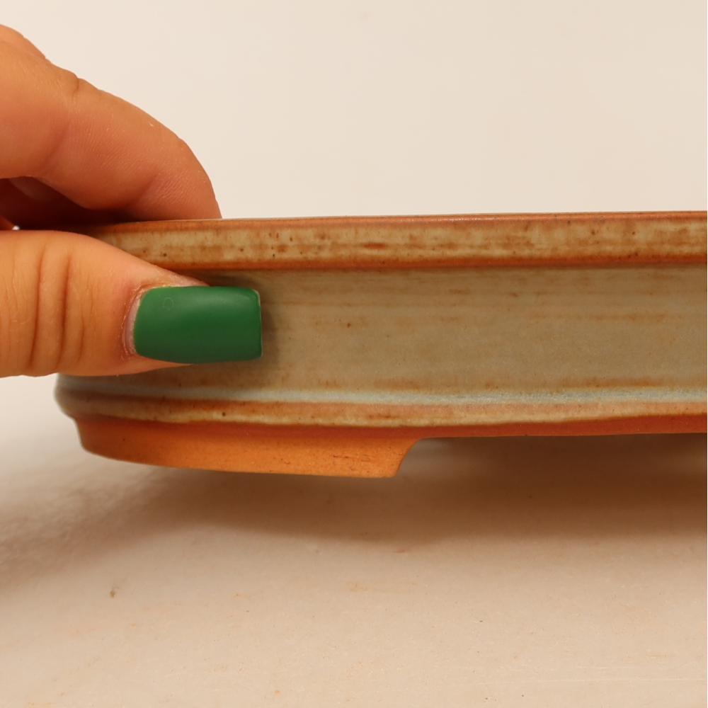 Ceramiczna miska  21 x 14,5 x 3,5 cm, kolor beżowy