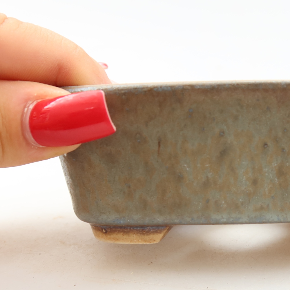 Ceramiczna miska do bonsai 10 x 8,5 x 4 cm, kolor niebieski