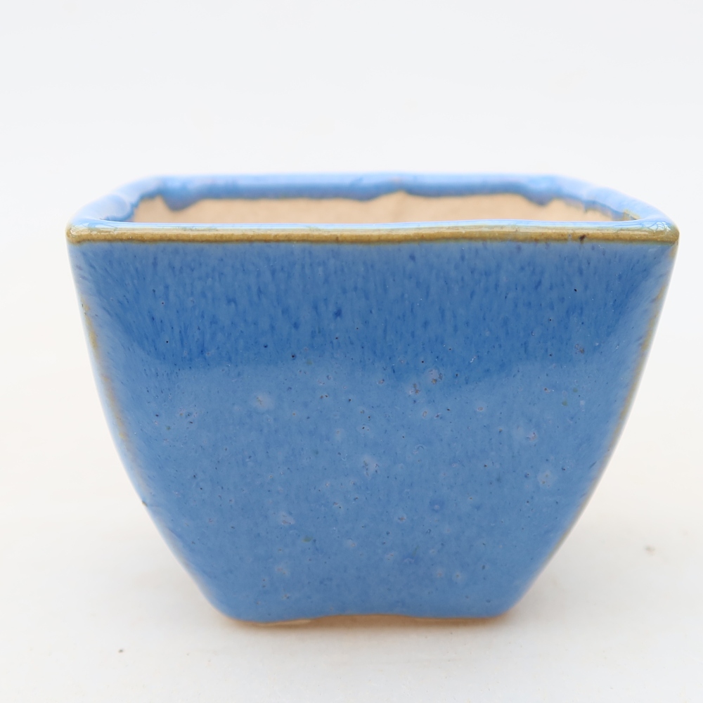 Ceramiczna miseczka do bonsai 5,5 x 5,5 x 4,5 cm, kolor niebieski
