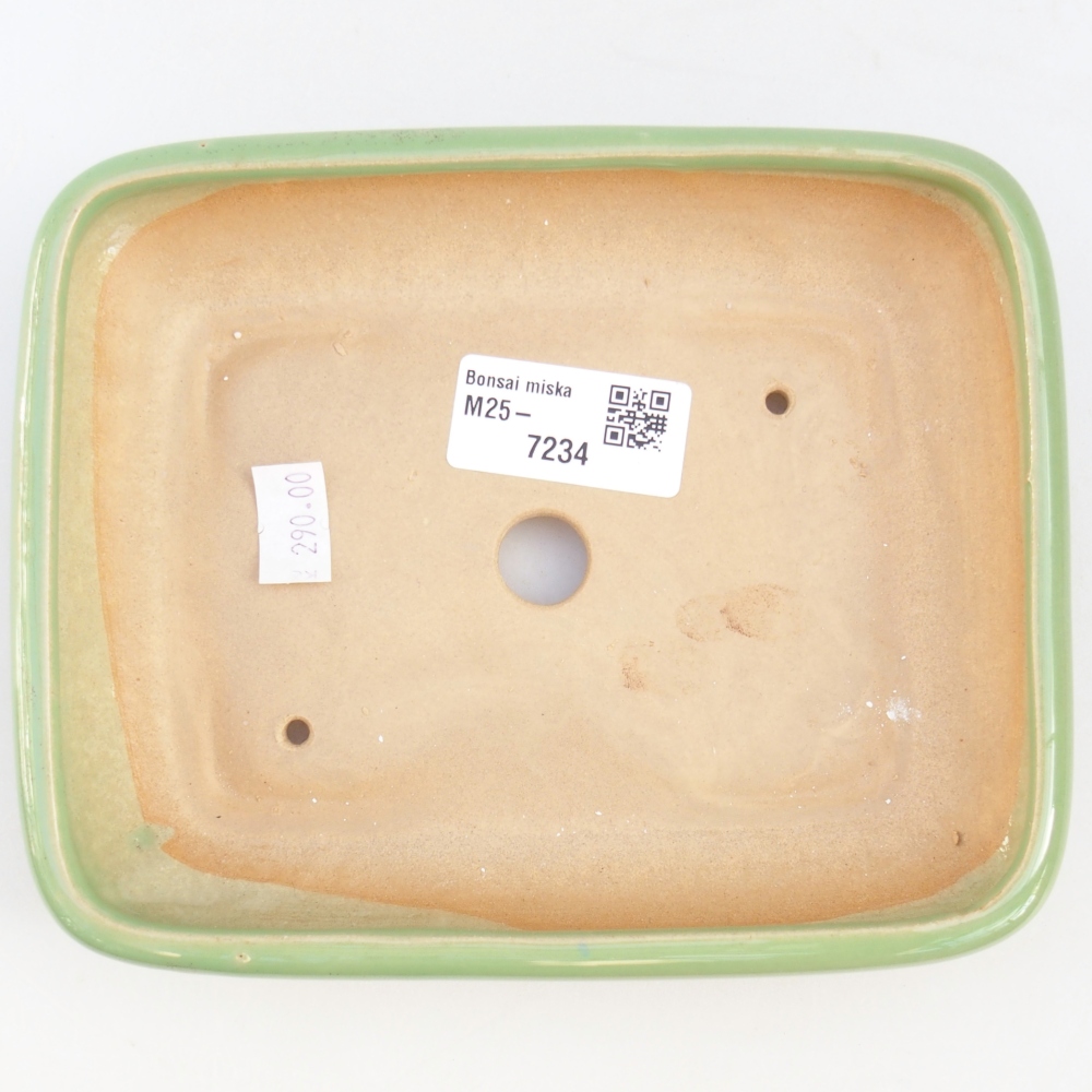Ceramiczna miska do bonsai 16,5 x 13,5 x 3,5 cm, zielona