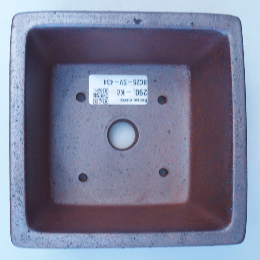 Miska 13 x 13 x 8 cm brązowa