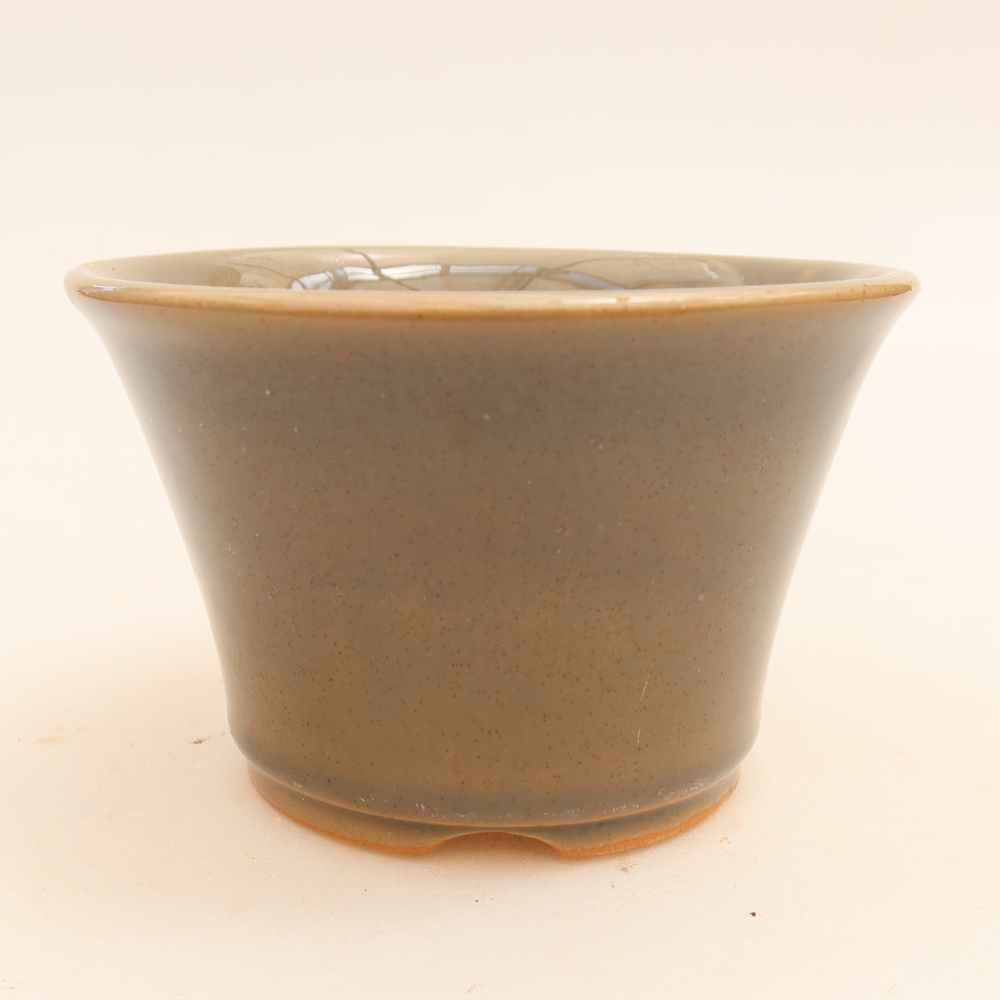 Ceramiczna miska do bonsai 11 x 11 x 7 cm, kolor szary
