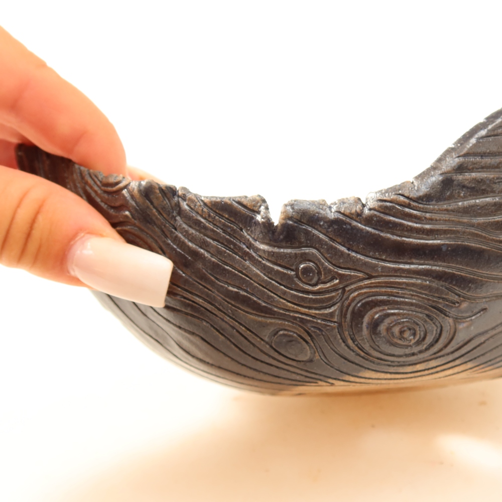 Ceramiczna skorupka  15,5 x 12 x 6,5 cm, kolor zielony
