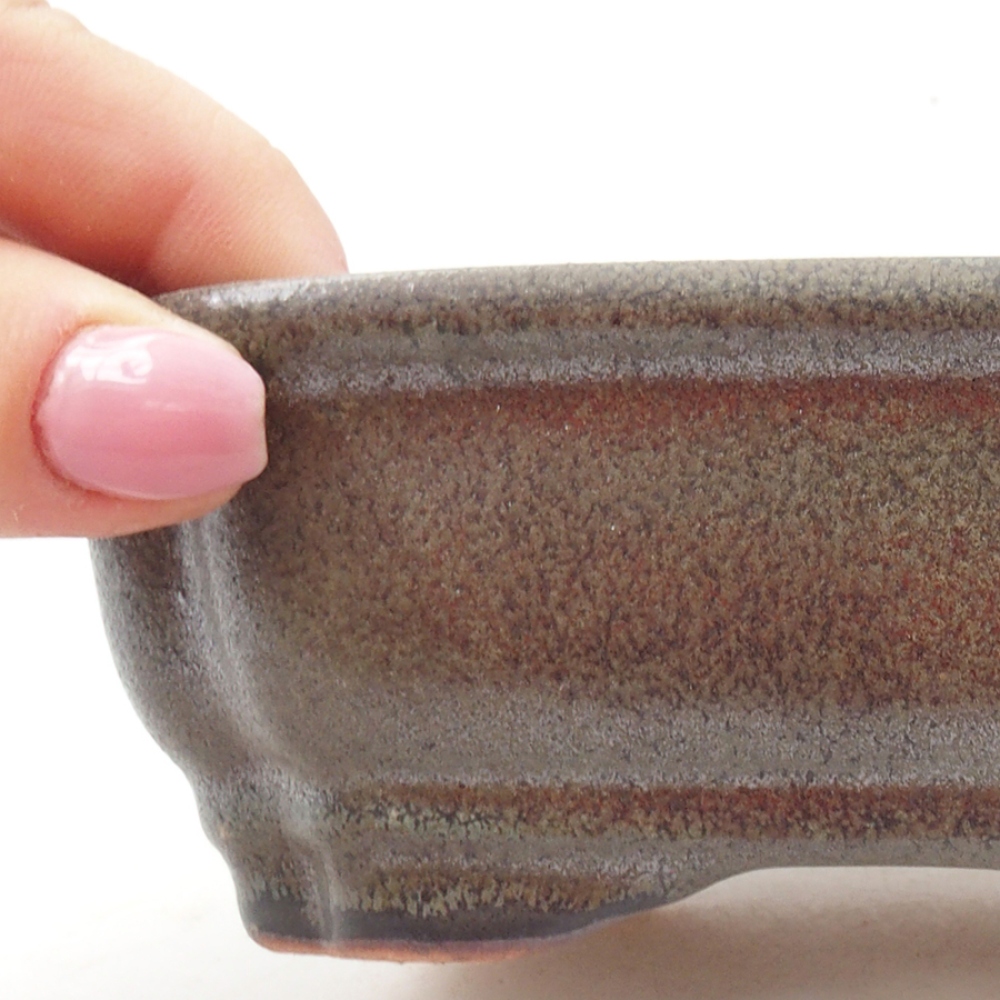 Ceramiczna miska bonsai 16 x 12 x 5 cm, kolor srazy