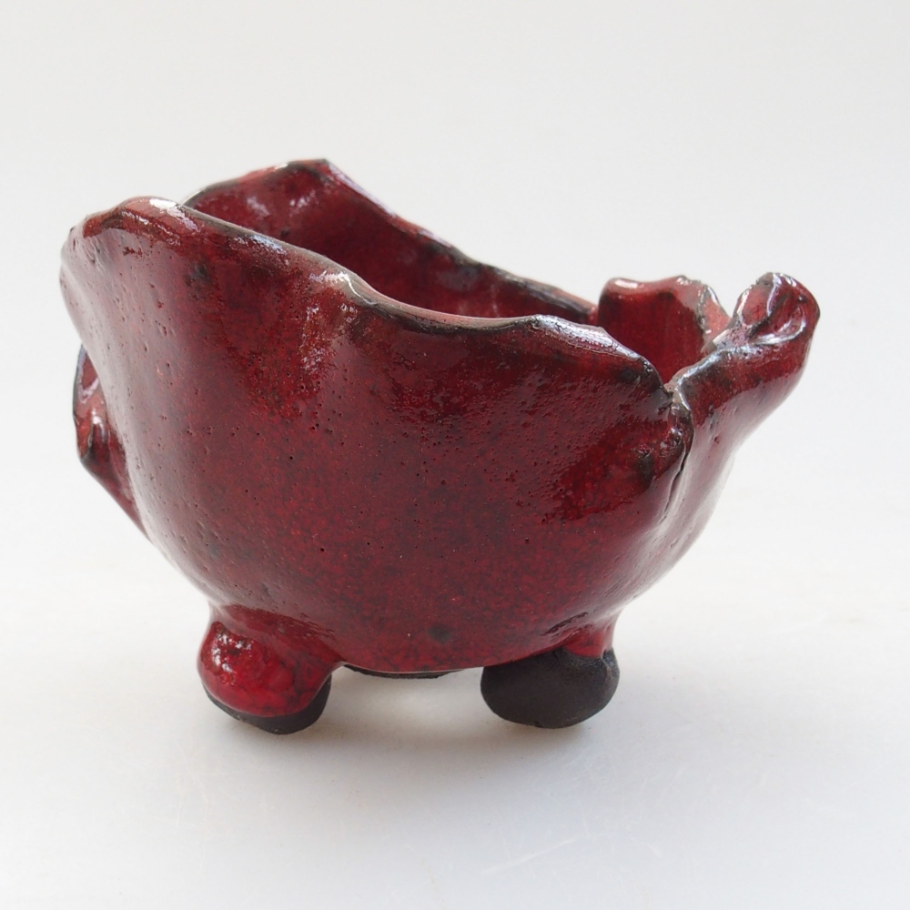 Muszla ceramiczna 8,5 x 8 x 7 cm, kolor czerwony