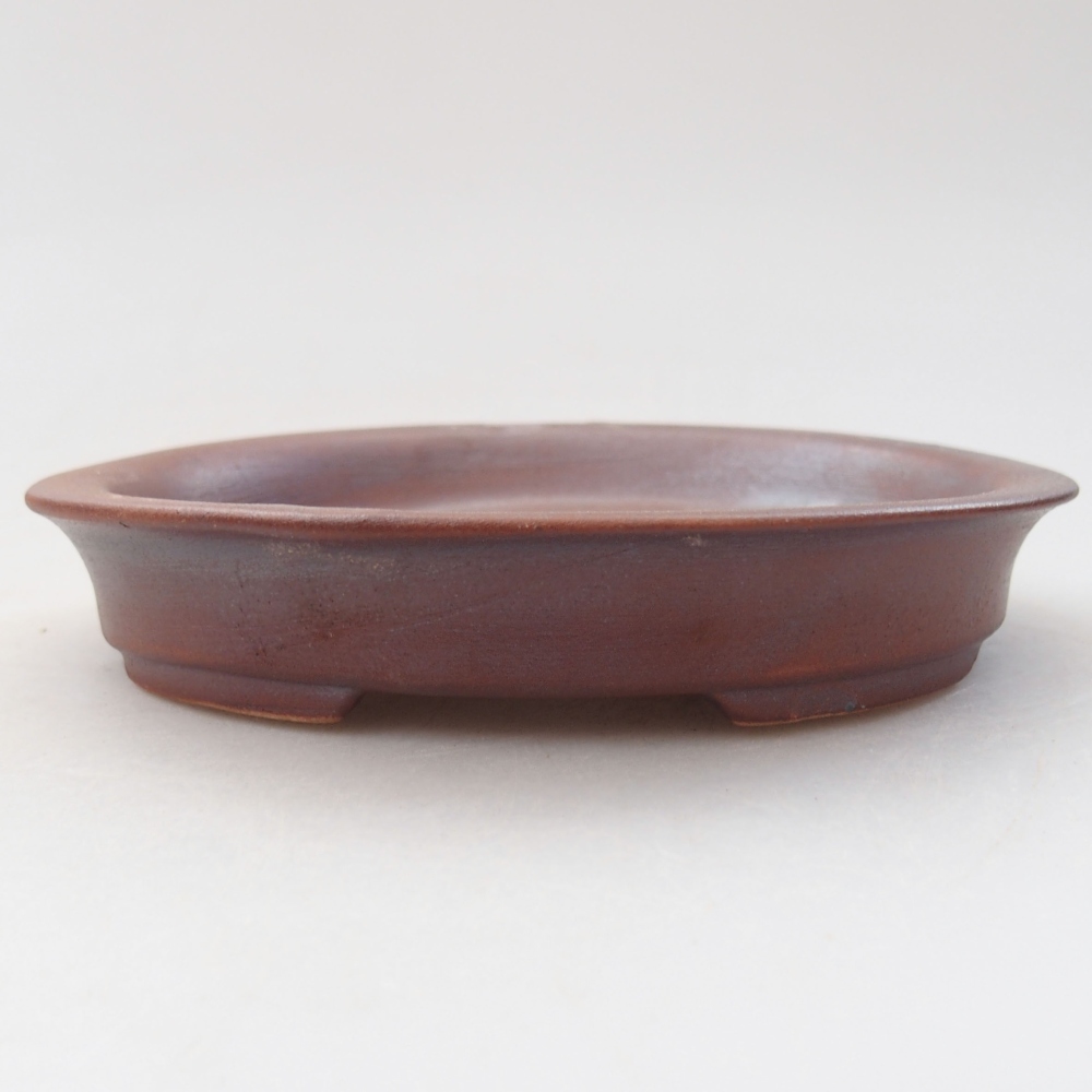 Ceramiczna miska bonsai 12,5 x 10,5 x 2 cm, kolor brązowy