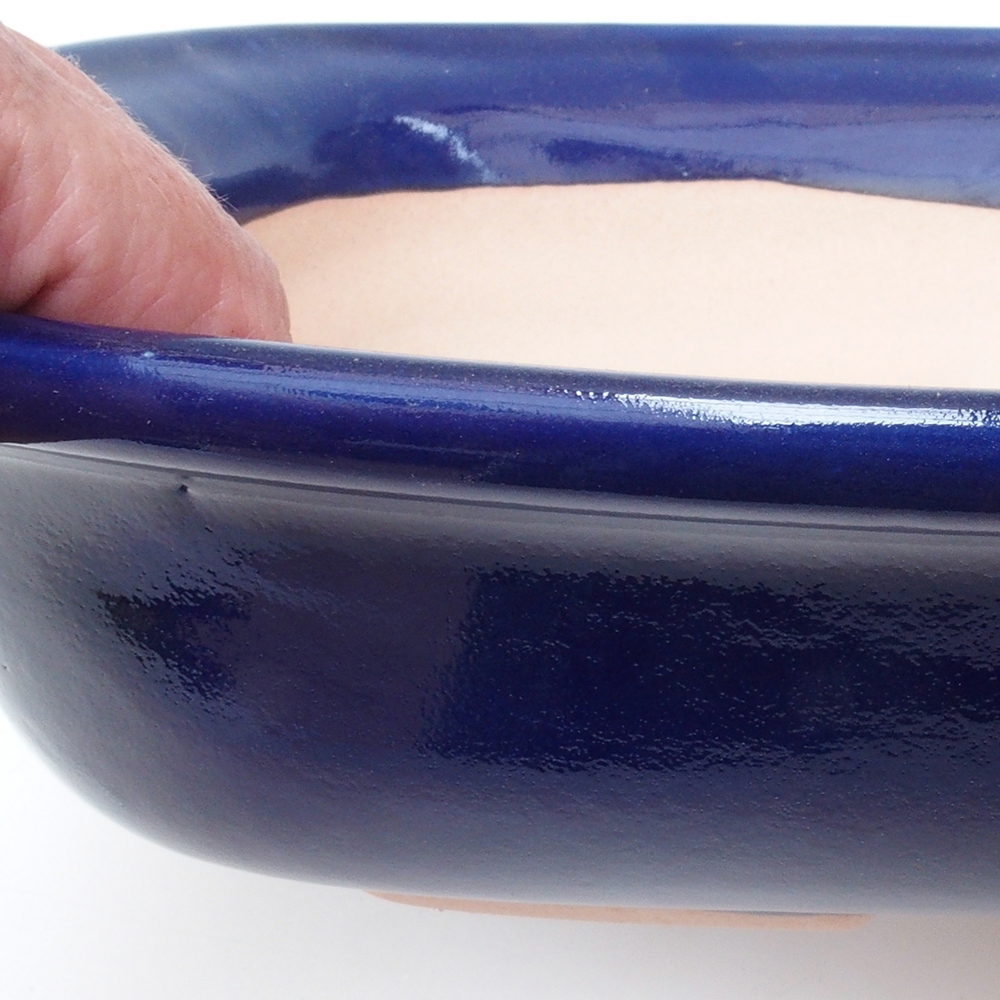 Bonsai bowl H10 - 37 x 28 x 9 cm. - niebieski