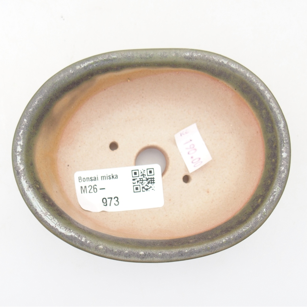 Ceramiczna miska do bonsai 11 x 8,5 x 4 cm, zielona
