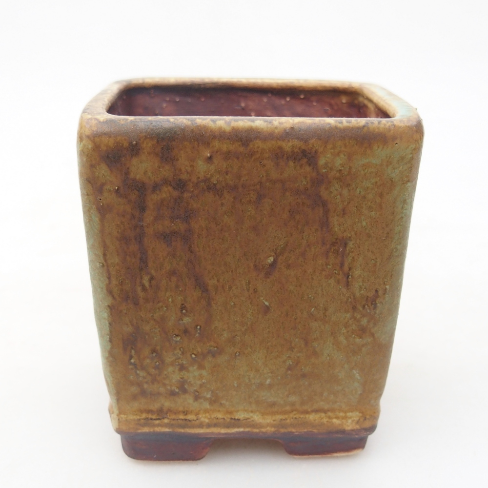 Ceramiczna miska do bonsai 6,5 x 6,5 x 7 cm, zielona