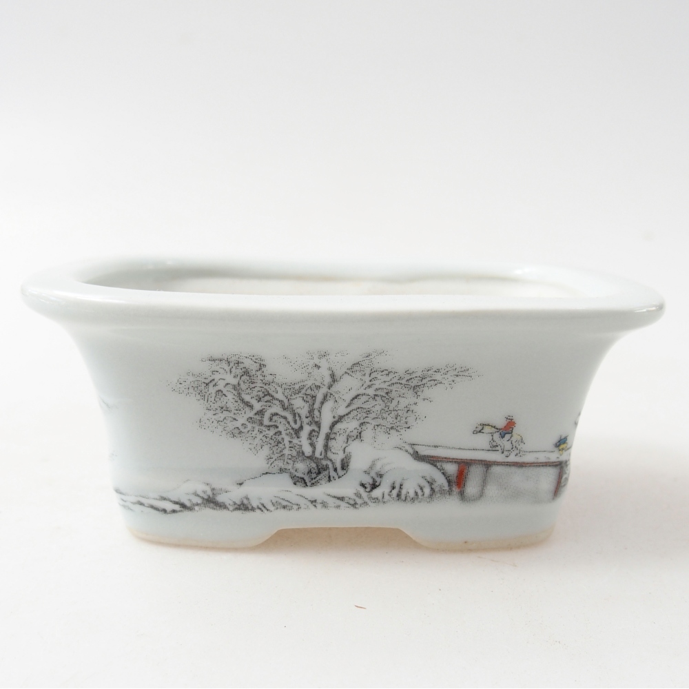Mini miska do bonsai 10 x 7,5 x 4 cm, kolor biały