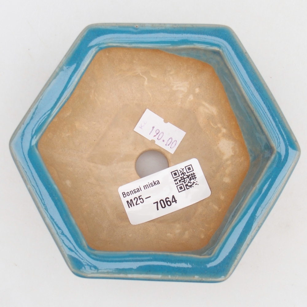 Ceramiczna miska do bonsai 12 x 10,5 x 4,5 cm, kolor niebieski