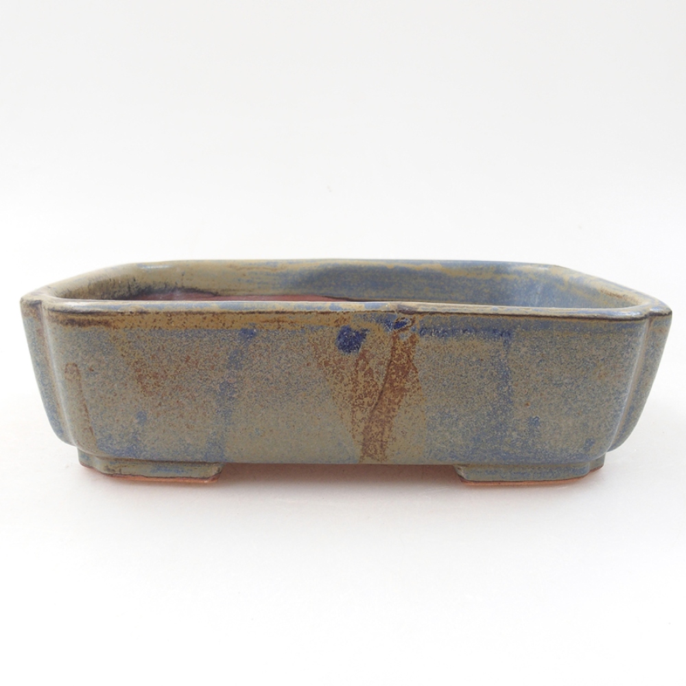 Ceramiczna miska bonsai 15 x 12 x 4 cm, kolor niebieski