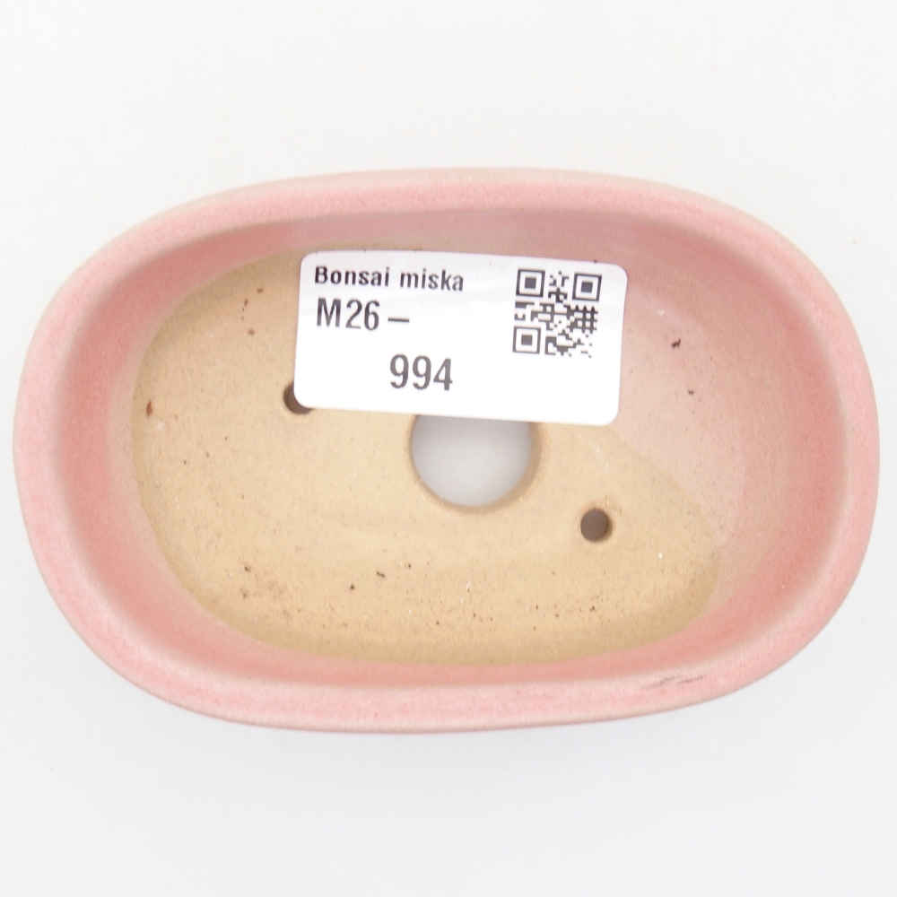Ceramiczna miska na bonsai 9 x 6,5 x 2,5 cm, różowa