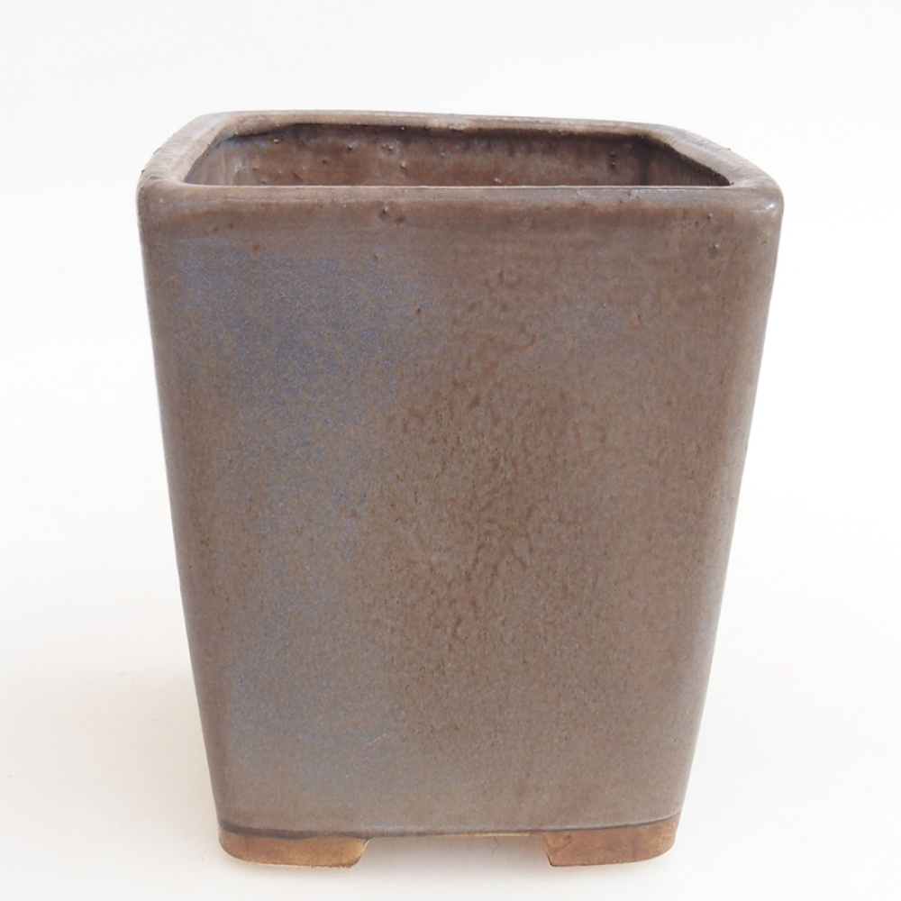 Ceramiczna miska do bonsai 10 x 10 x 12 cm, brązowa