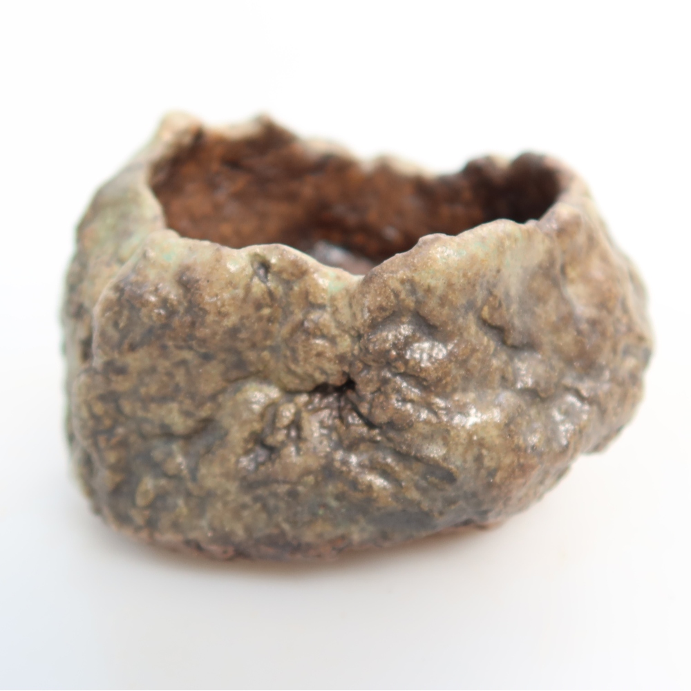 Ceramiczna skorupka  7 x 7 x 5,5 cm, kolor zielony