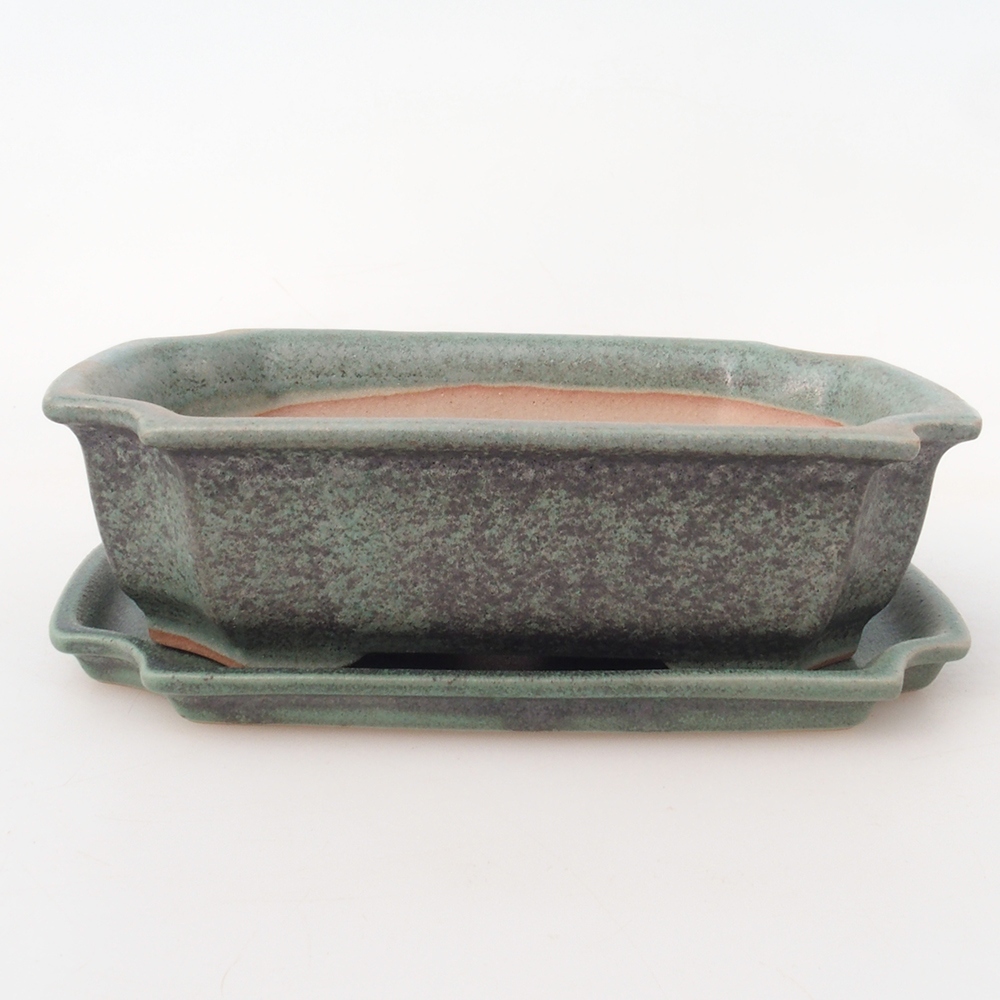 Bonsai bowl + spodek H01 - 12x9x5 cm