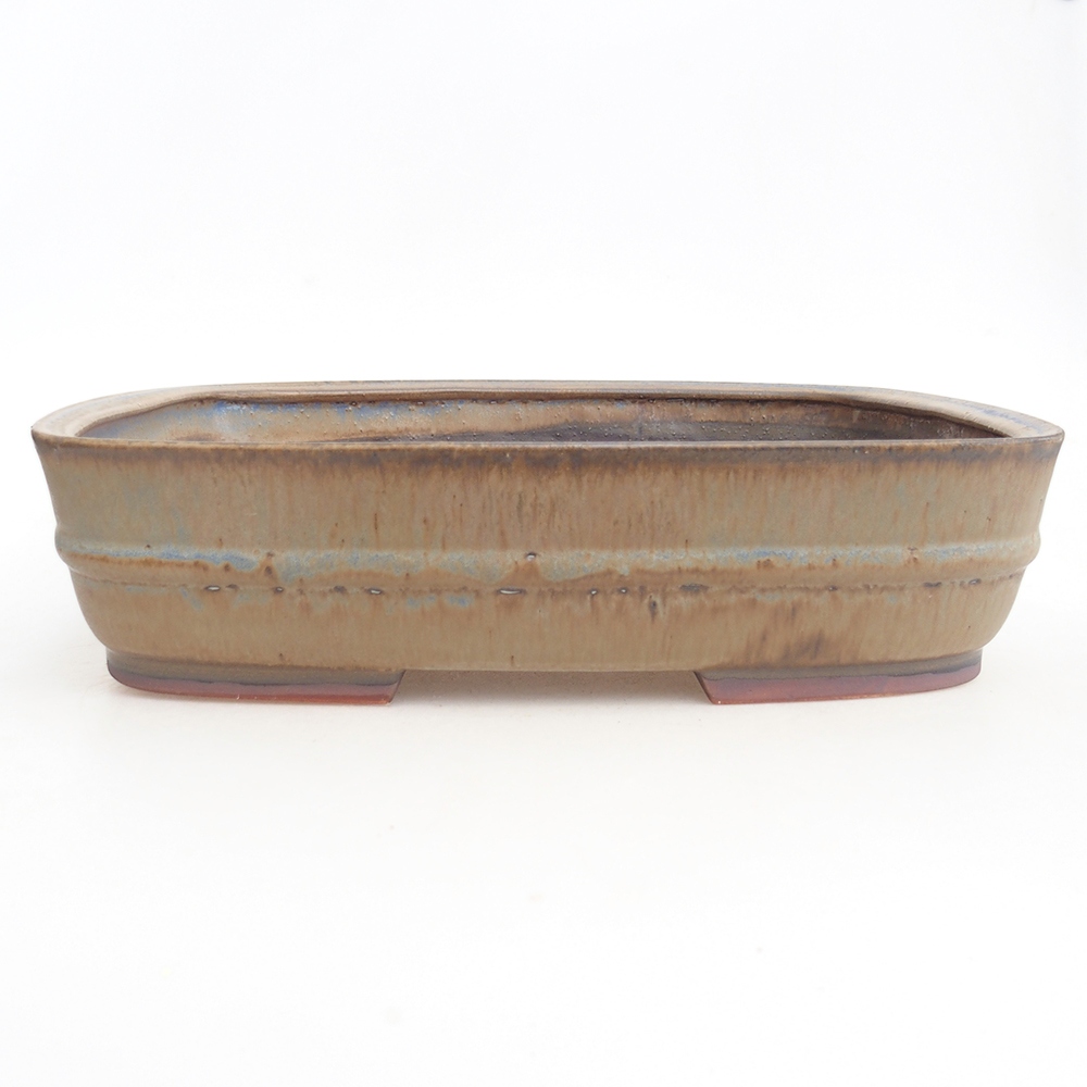 Ceramiczna miska na bonsai 29,5 x 25 x 7 cm, kolor niebieski