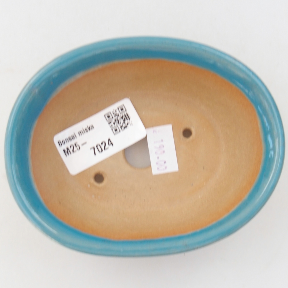 Ceramiczna miska na bonsai 11 x 9 x 4 cm, kolor niebieski