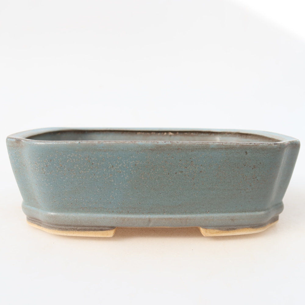 Ceramiczna miska do bonsai 17,5 x 14,5 x 5 cm, kolor niebieski