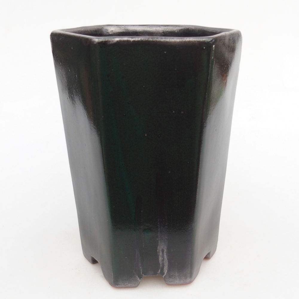 Ceramiczna miska do bonsai 12,5 x 11,5 x 16,5 cm, zielona