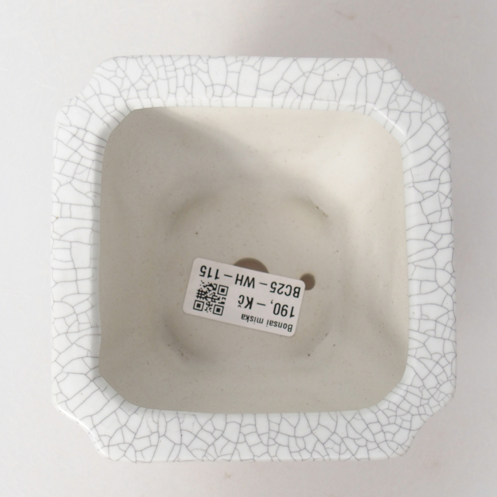 Ceramiczna miska do bonsai 11 x 11 x 7 cm, kolor raku