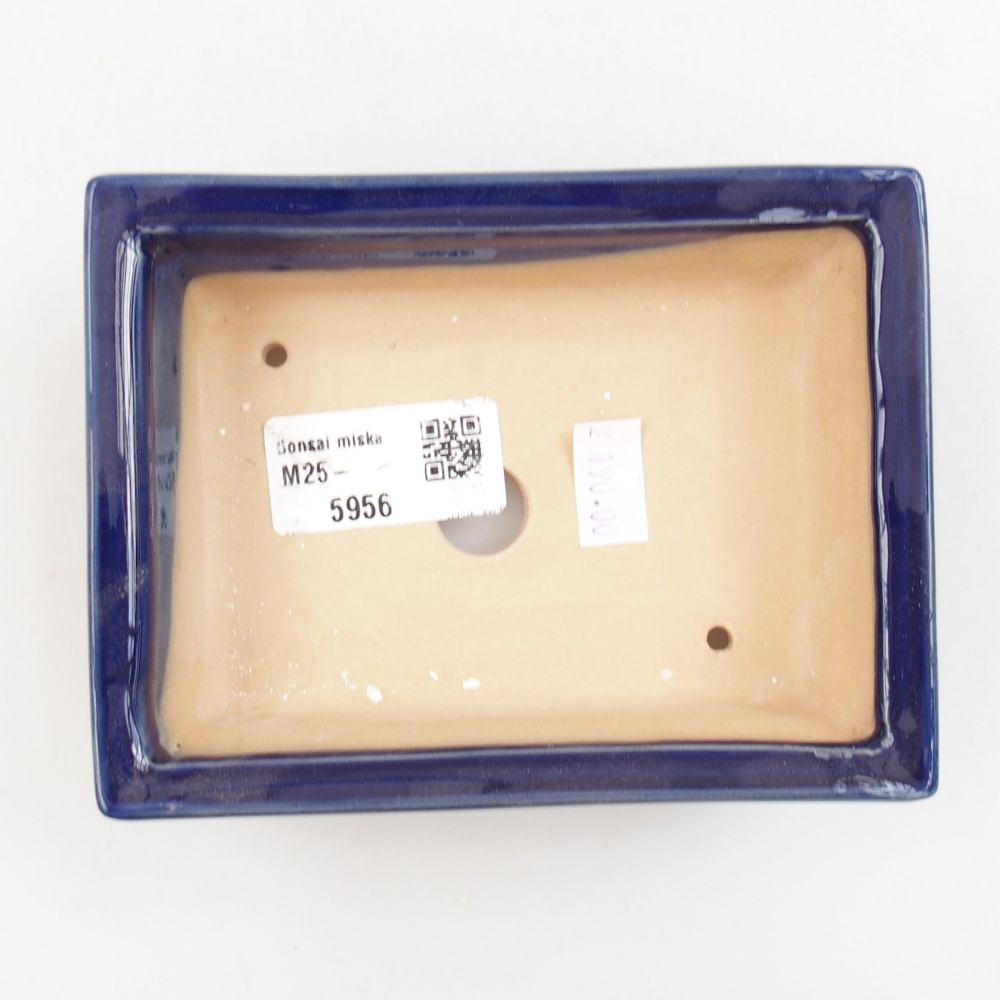 Ceramiczna miska bonsai 13 x 10 x 4 cm, kolor niebieski