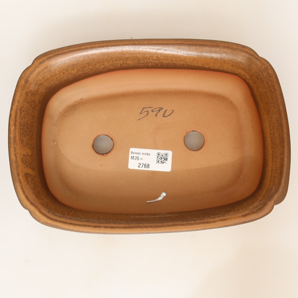 Ceramiczna miska  24 x 17 x 6 cm, kolor brązowy