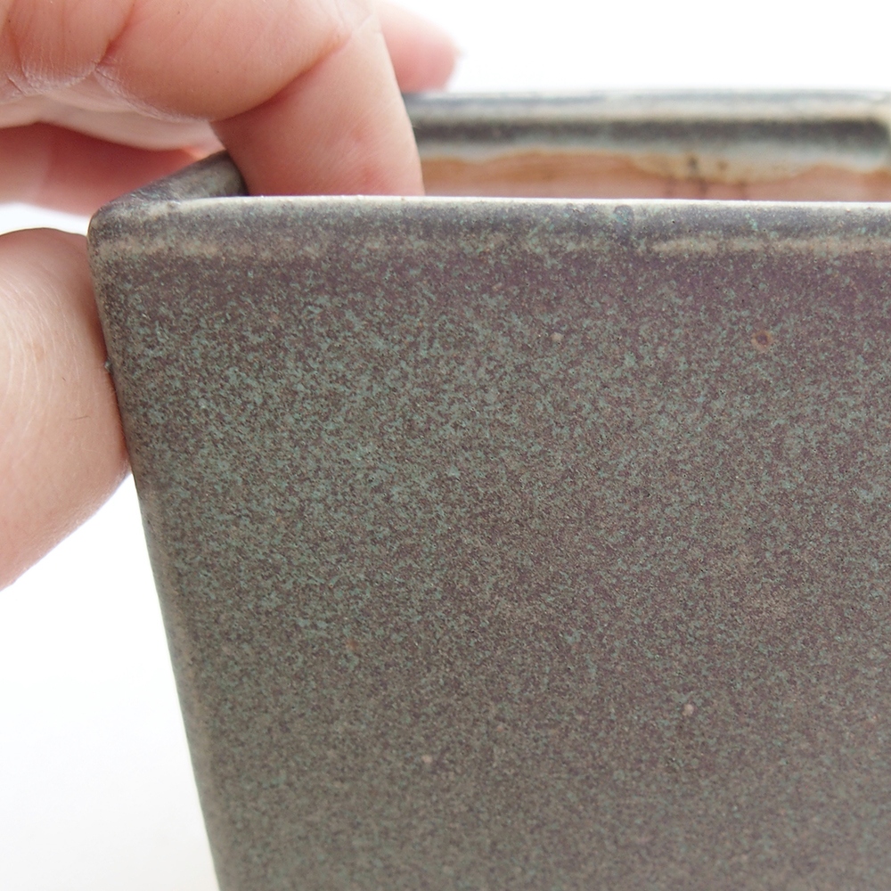 Ceramiczna miska do bonsai 7 x 7 x 9,5 cm, zielona