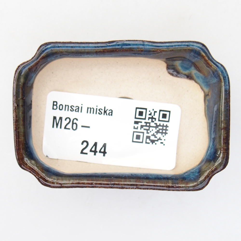 Mini miska do bonsai 6 x 4 x 1,5 cm, kolor niebieski