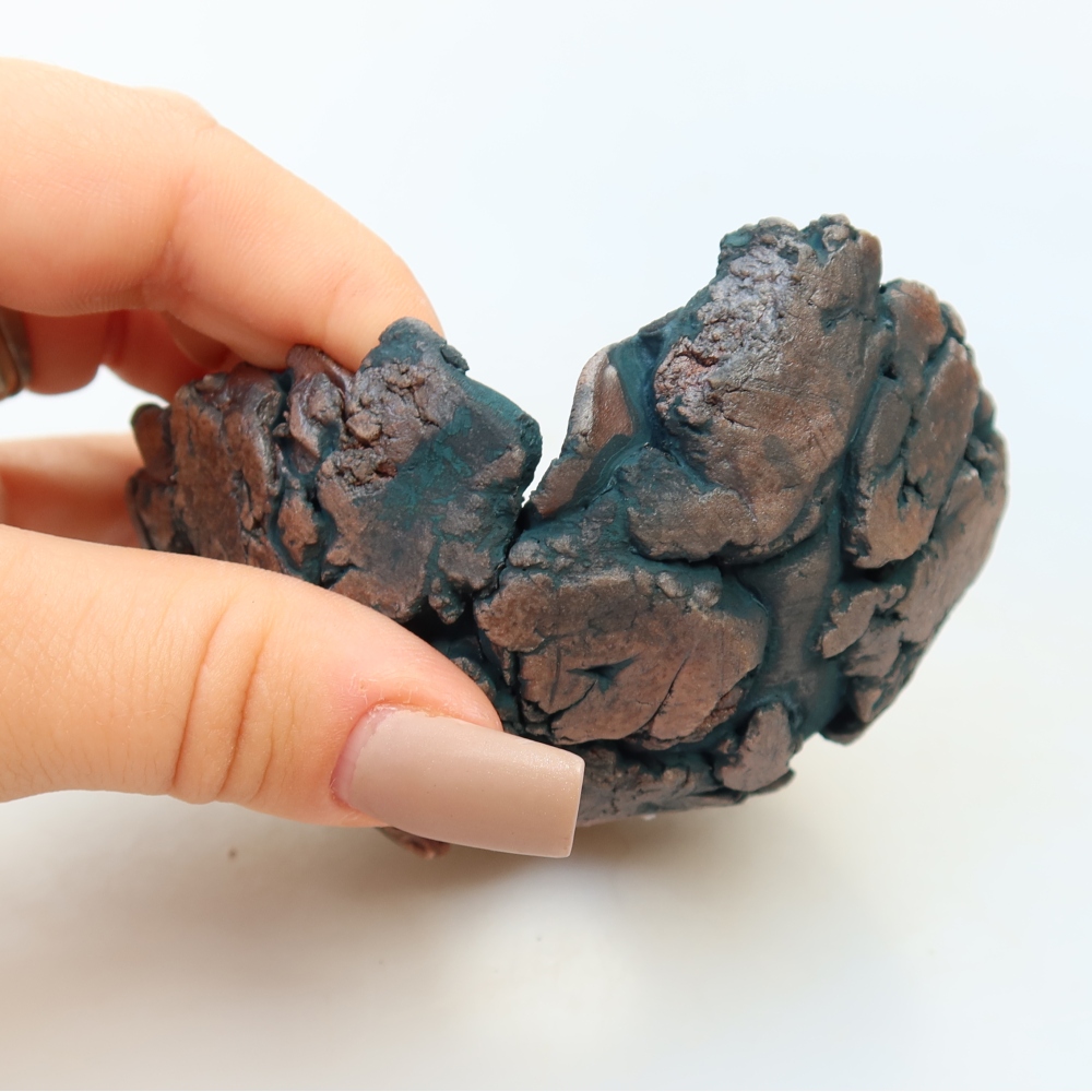 Ceramiczna skorupka  9 x 8 x 5,5 cm, kolor zielony