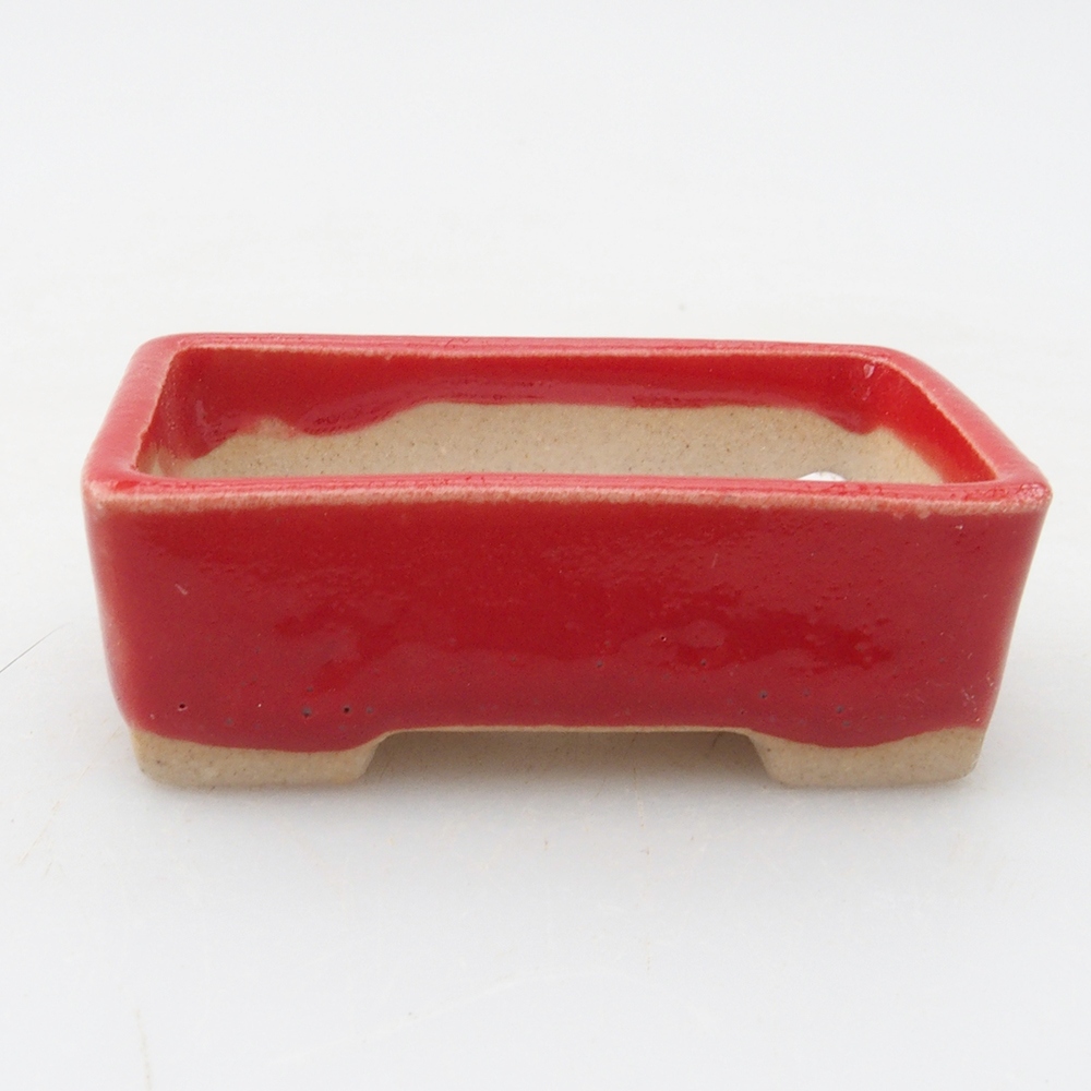 Mini miska bonsai  5 x 3 x 2 cm, kolor czerwony