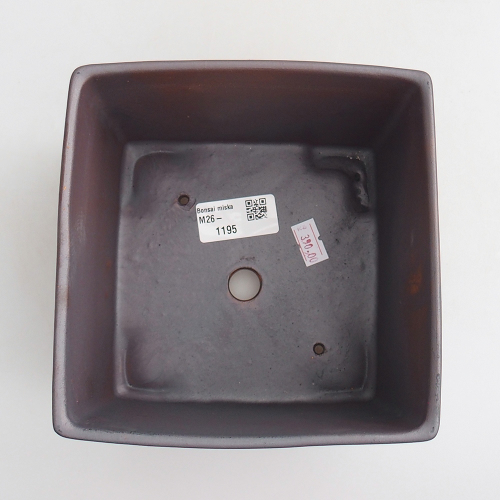 Ceramiczna miska do bonsai 15 x 15 x 10,5 cm, kolor metaliczny