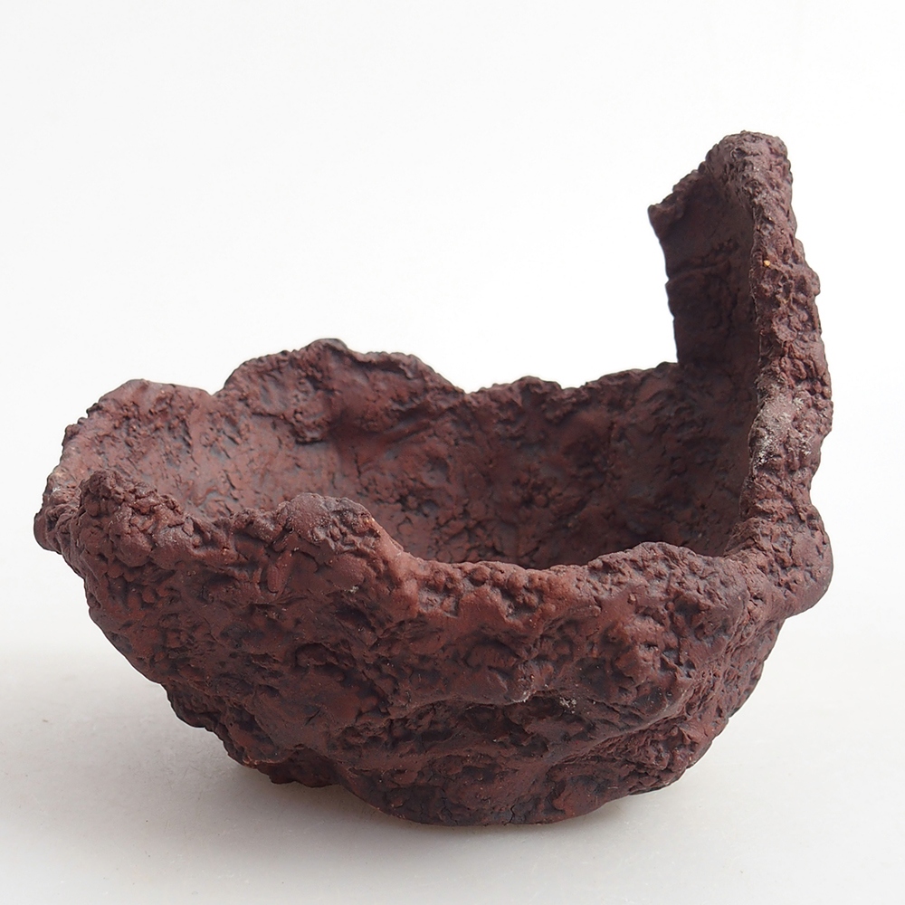 Ceramiczna muszla 9 x 7,5 x 9 cm, kolor brązowy