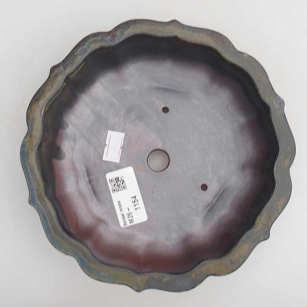 Ceramiczna miska do bonsai 18 x 18 x 4,5 cm, brązowa