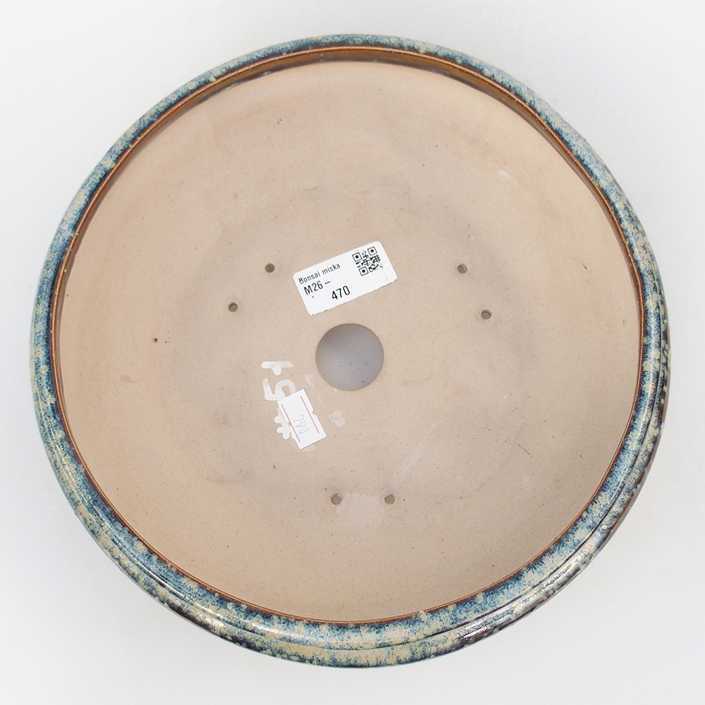 Ceramiczna miska do bonsai 25 x 25 x 7,5 cm, brązowa