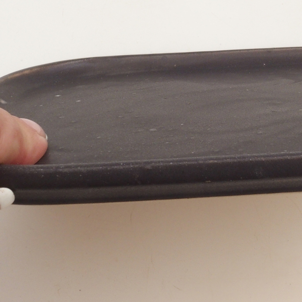 Miska ceramiczna H36 - 17,5 x 15 x 1 cm - brązowy