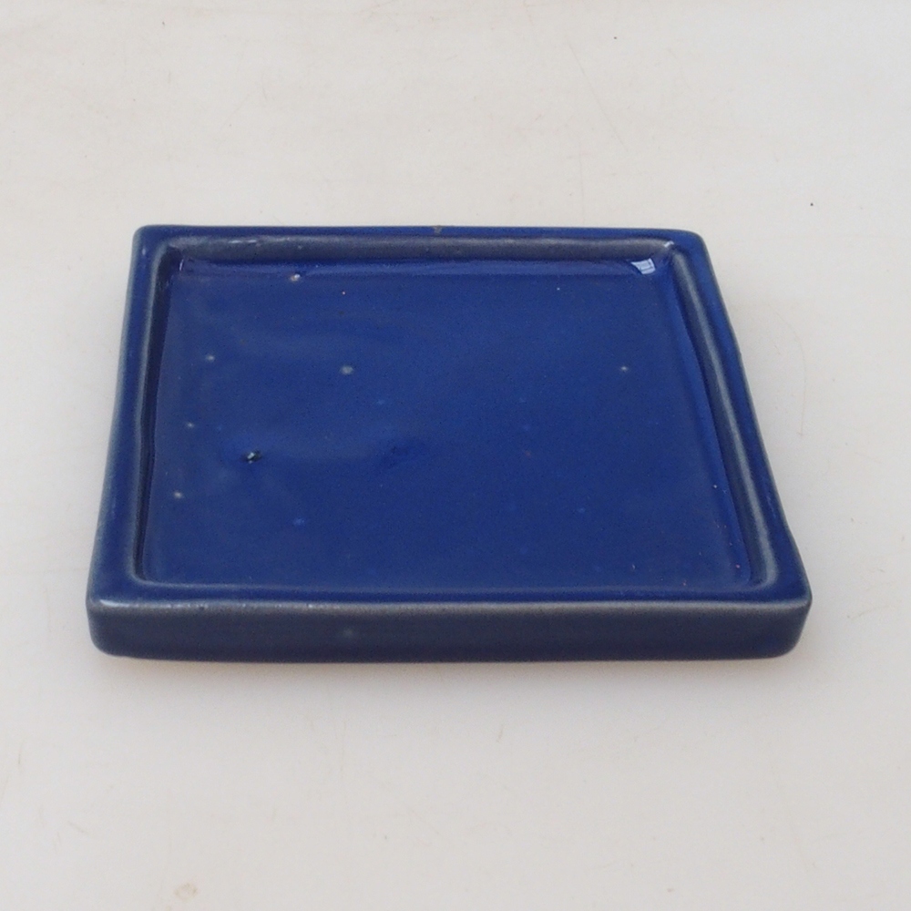 Bonsai bowl square M - 10 x 10 x 1,5 cm - niebieski