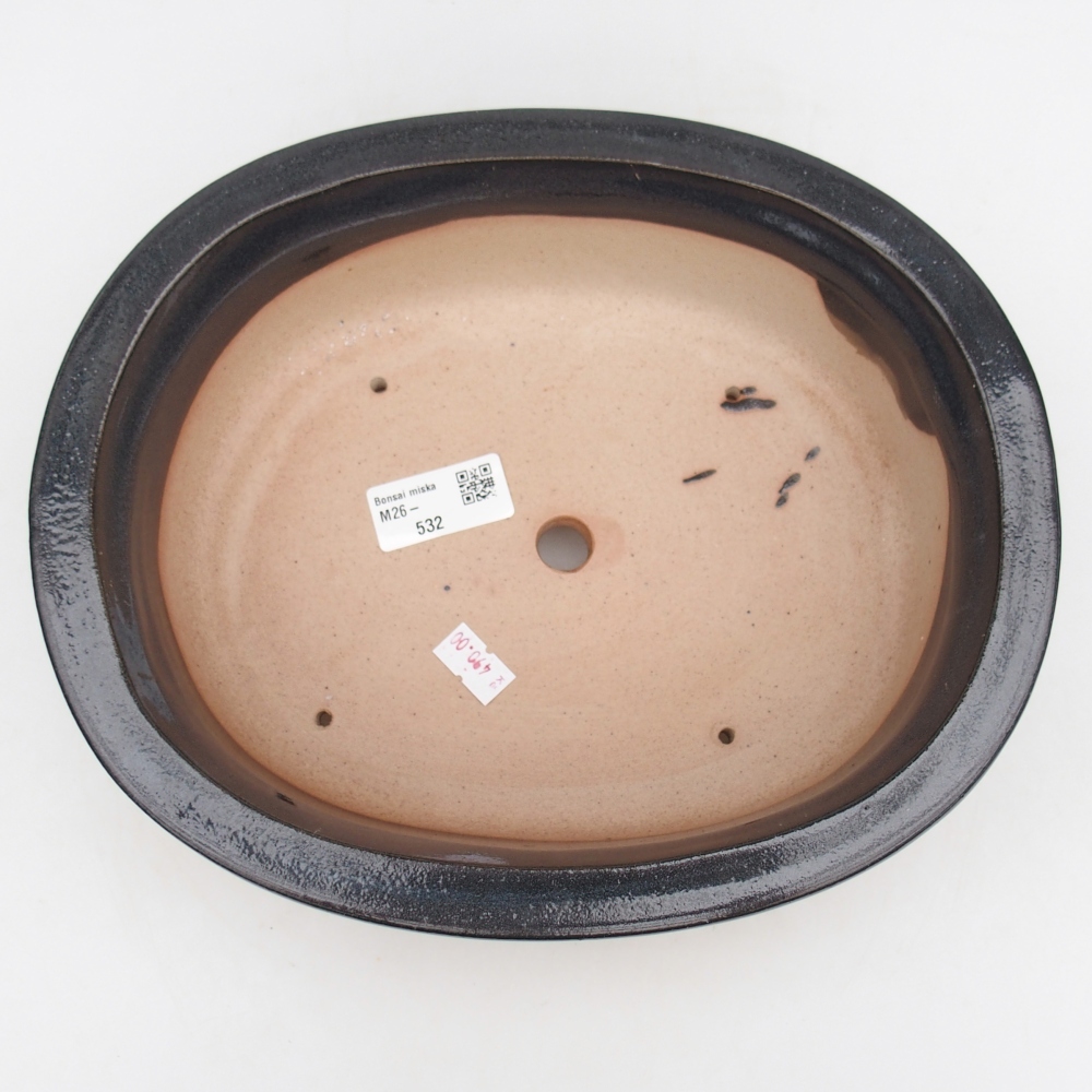 Ceramiczna miska na bonsai 26 x 22 x 8 cm, szara