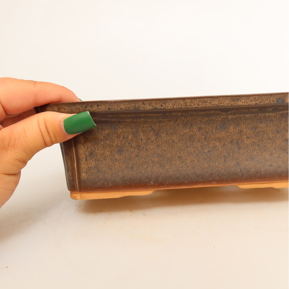 Miska ceramiczna  20 x 15,5 x 5,5 cm, kolor brązowy