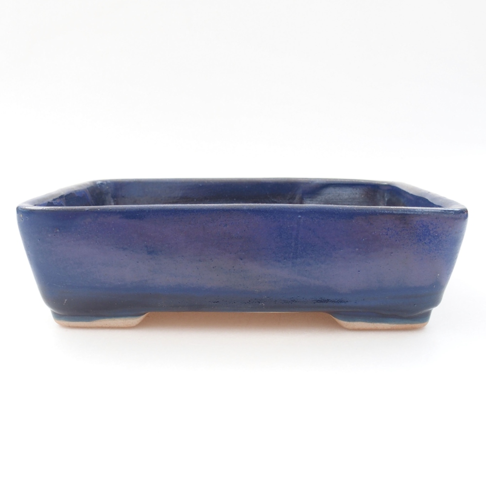 Ceramiczna miska bonsai 18 x 13 x 5 cm, kolor niebieski