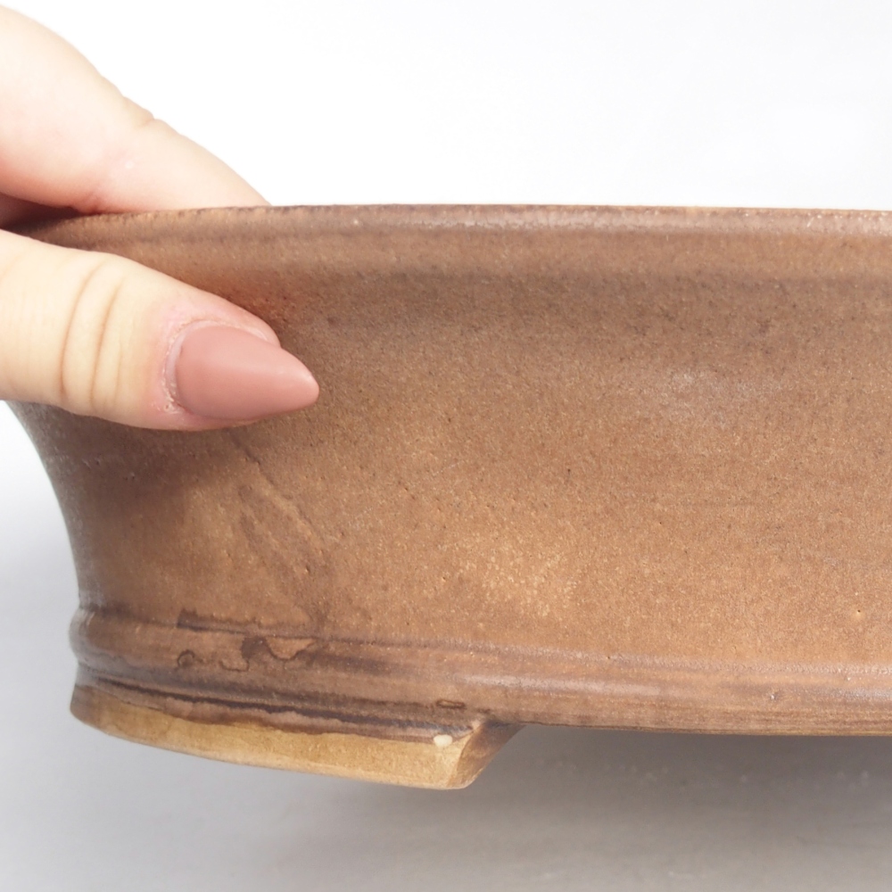 Ceramiczna miska na bonsai 32 x 29 x 7 cm, różowa