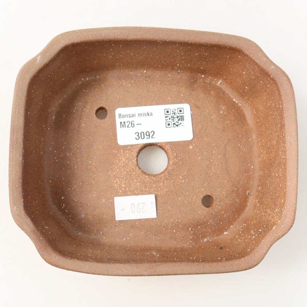 Ceramiczna miska do bonsai 13,5 x 11,5 x 4 cm, kolor brązowy