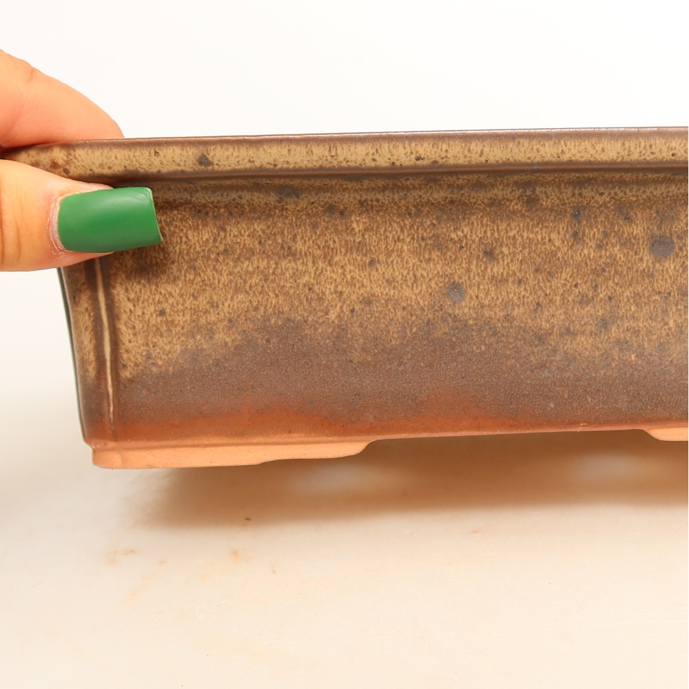 Miska ceramiczna  20 x 15,5 x 5,5 cm, kolor brązowy